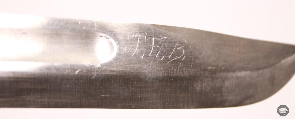 Original U.S. WWII Mexican Fundicion De Artilleria Ka-Bar Style Fighting Knife - 7