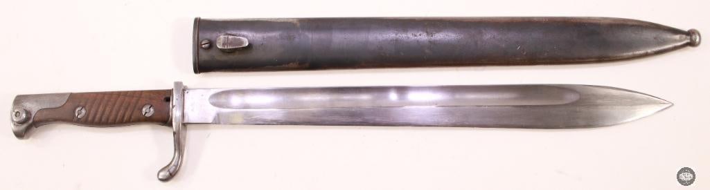 Original German M1898/05 'Butcher Blade' Sword Bayonet and Scabbard - WWI - 2