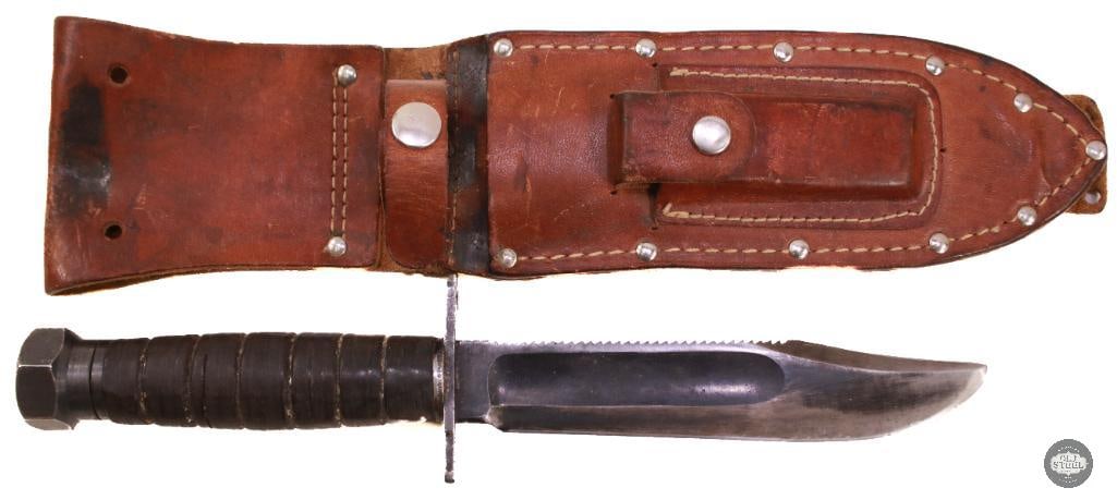 Vietnam Pilot's Survival Knife with Scabbard - Marbles Maker's Mark - 2