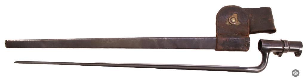 US M1873 Trapdoor Springfield Bayonet and Scabbard with MASS Frog Hanger - 3