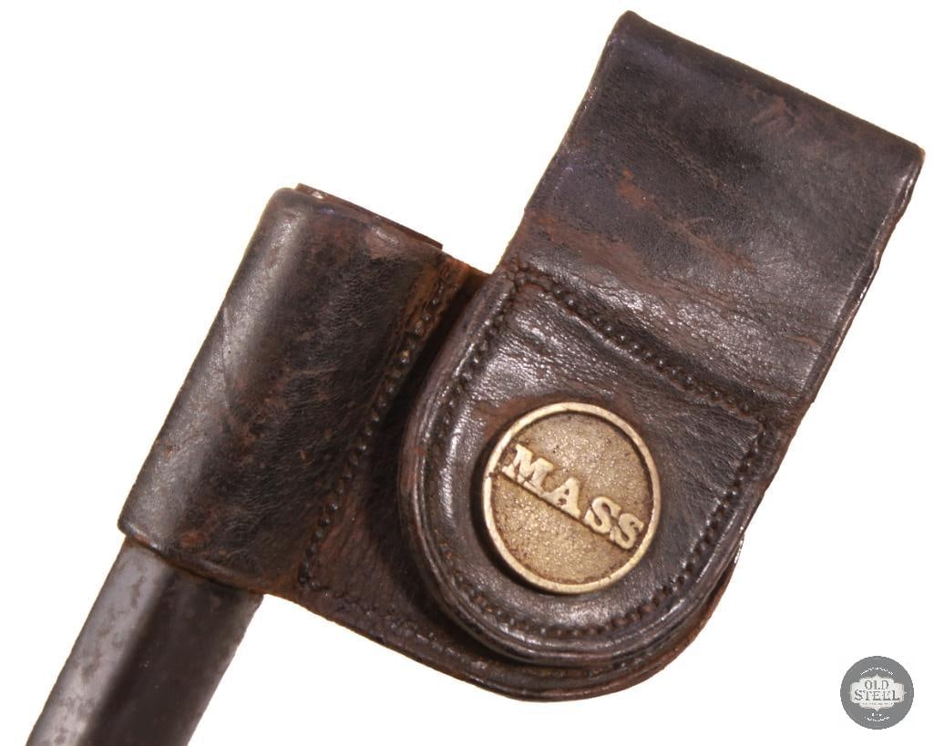 US M1873 Trapdoor Springfield Bayonet and Scabbard with MASS Frog Hanger - 5
