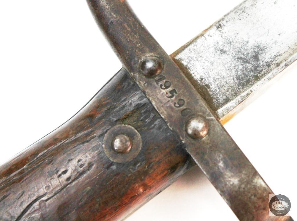 French M1874 T-Back Bayonet and Scabbard - Mfg 1881 - 2