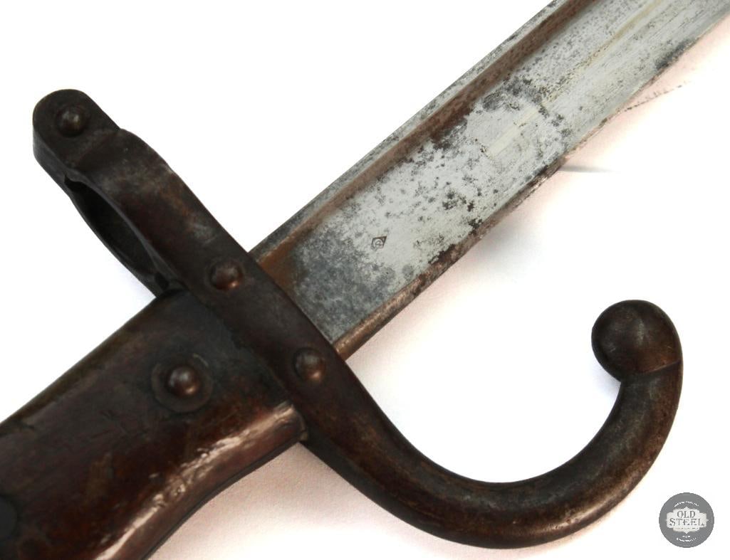 French M1874 T-Back Bayonet and Scabbard - Mfg 1881 - 6