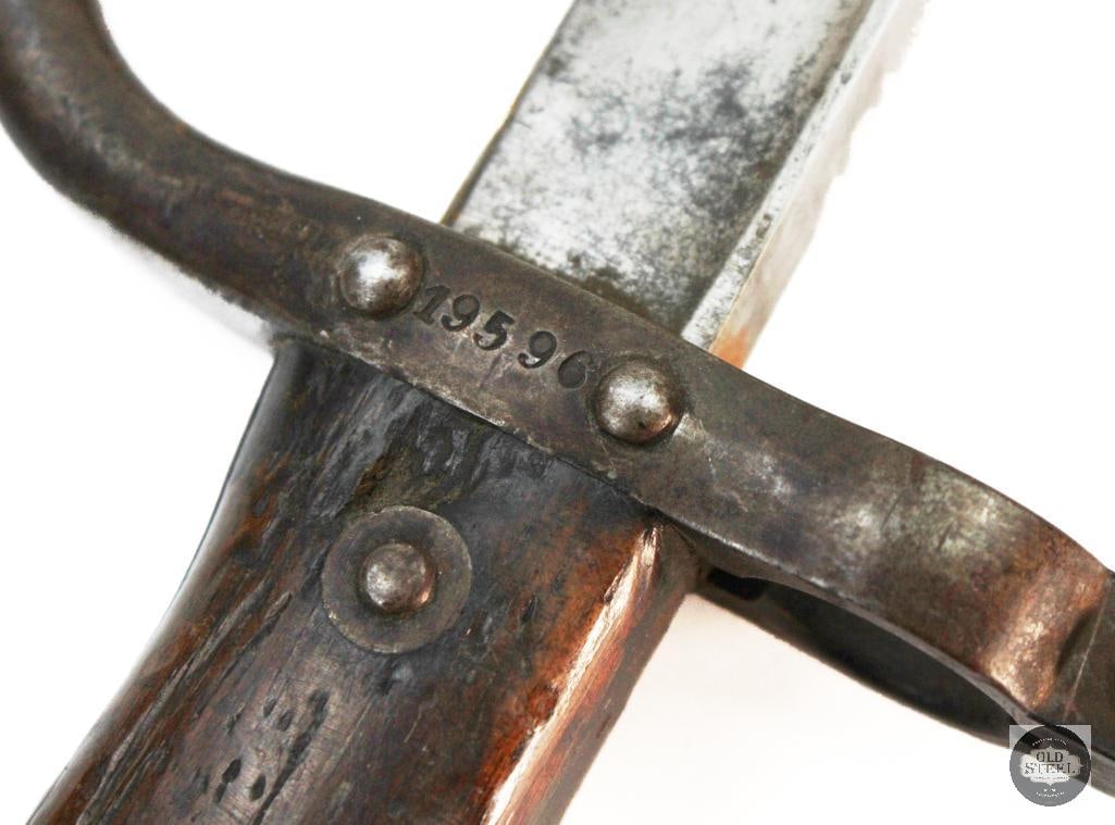 French M1874 T-Back Bayonet and Scabbard - Mfg 1881 - 8