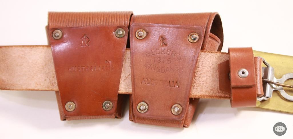Australian Pattern M1903 Light Horse Cavalry Ammunition Belt WWI - 1916 - 4