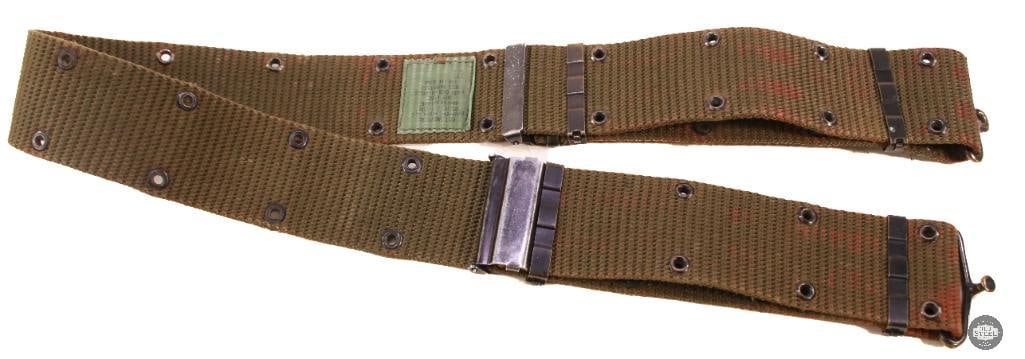 Original U.S. Green Nylon Pistol Belt: Original U.S. Green Nylon Pistol Belt THIS ITEM IS AS PICTURED WITH NO FURTHER ATTACHMENTS. ALL SALES ARE FINAL. PLEASE REFER TO THE AUCTION DESCRIPTI