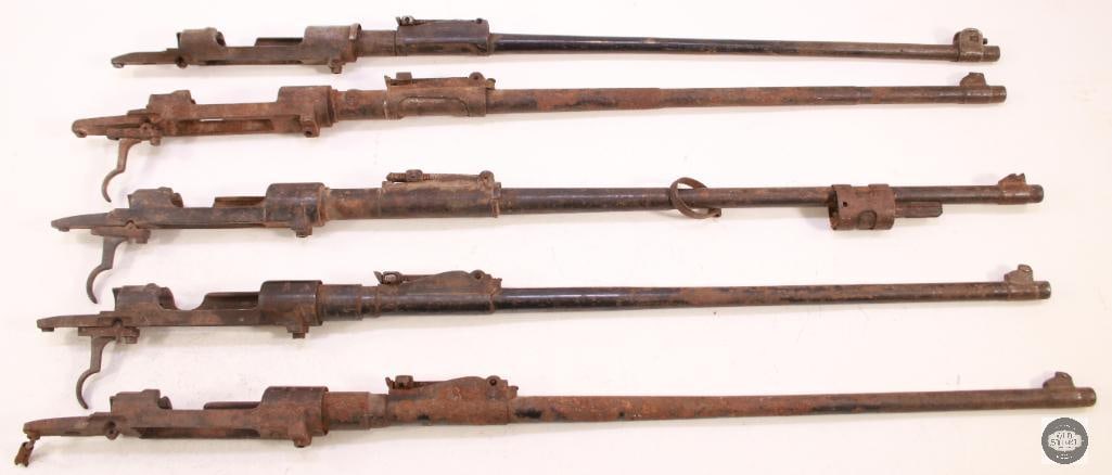 Lot of 5 Mauser Barreled Actions - FFL Required: Lot of 5 Mauser Barreled Actions - FFL Required Good for Parts, Wall Hangers, or Restoration Projects SN: 70917 23665 52828 50888 2673 THIS ITEM IS AS PICTURED WITH NO FURTHER ATTACHMENTS. ALL