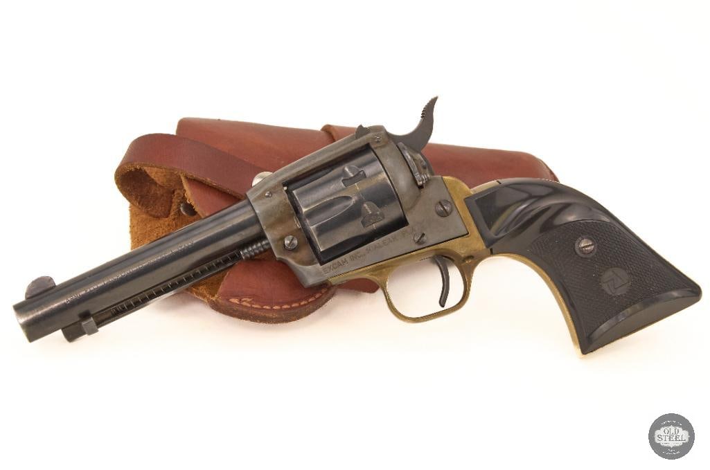 Tanfoglio TA22 in 22 Mag SAA with Saftey - FFL Required: Action operates well, brass frame, Polymer grips, With Safety. Great Bore. THIS ITEM IS AS PICTURED WITH NO FURTHER ATTACHMENTS. ALL SALES ARE FINAL.