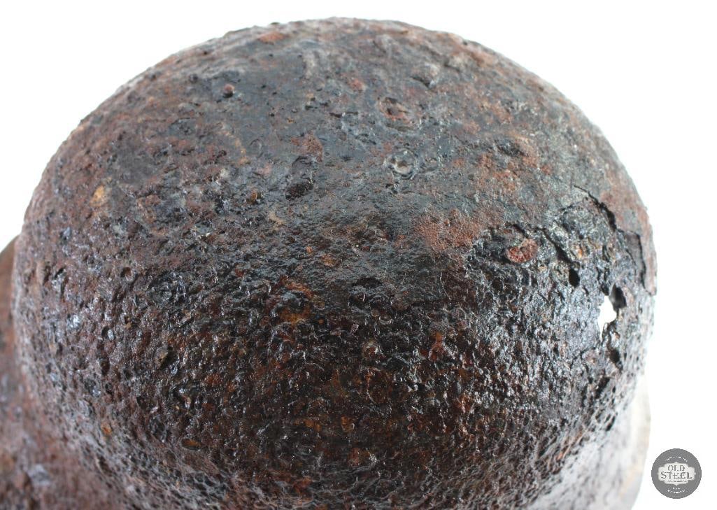 Original WW2 German M40 Stahlhelm Helmet Battlefield Excavation W/ Clearcoat - 6