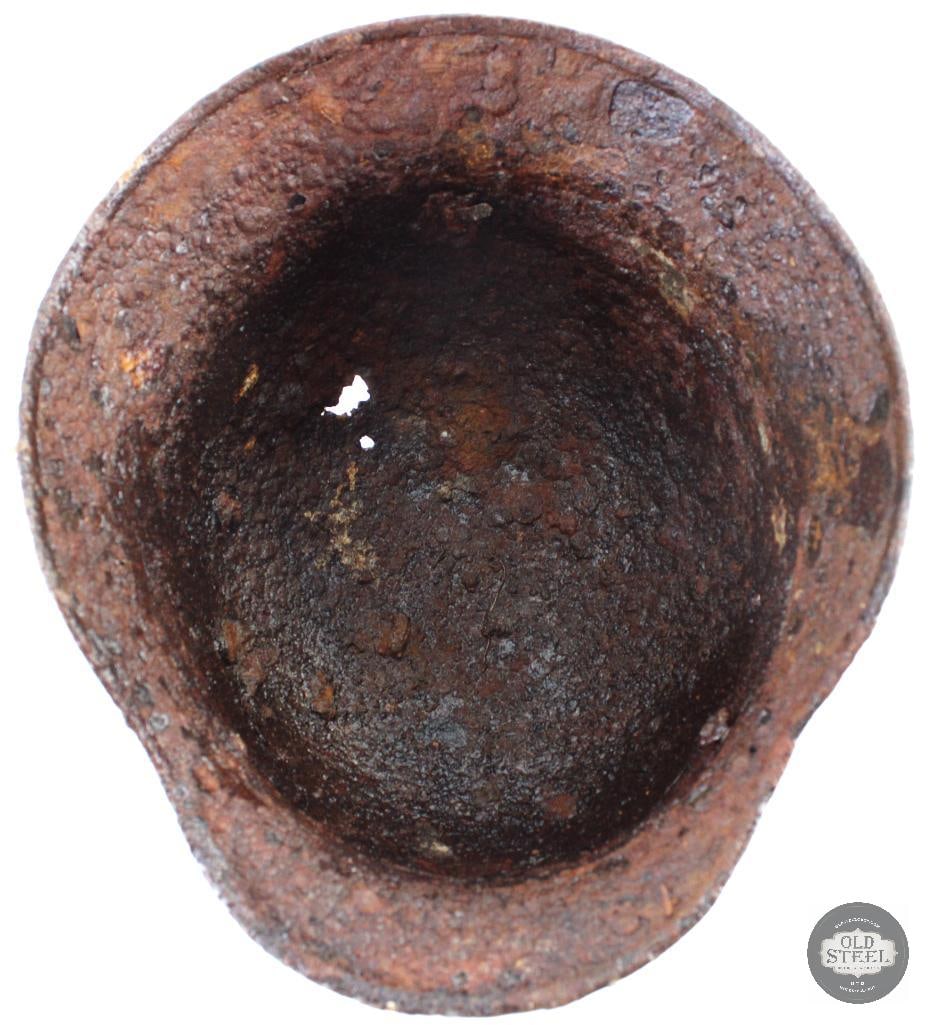Original WW2 German M40 Stahlhelm Helmet Battlefield Excavation W/ Clearcoat - 7