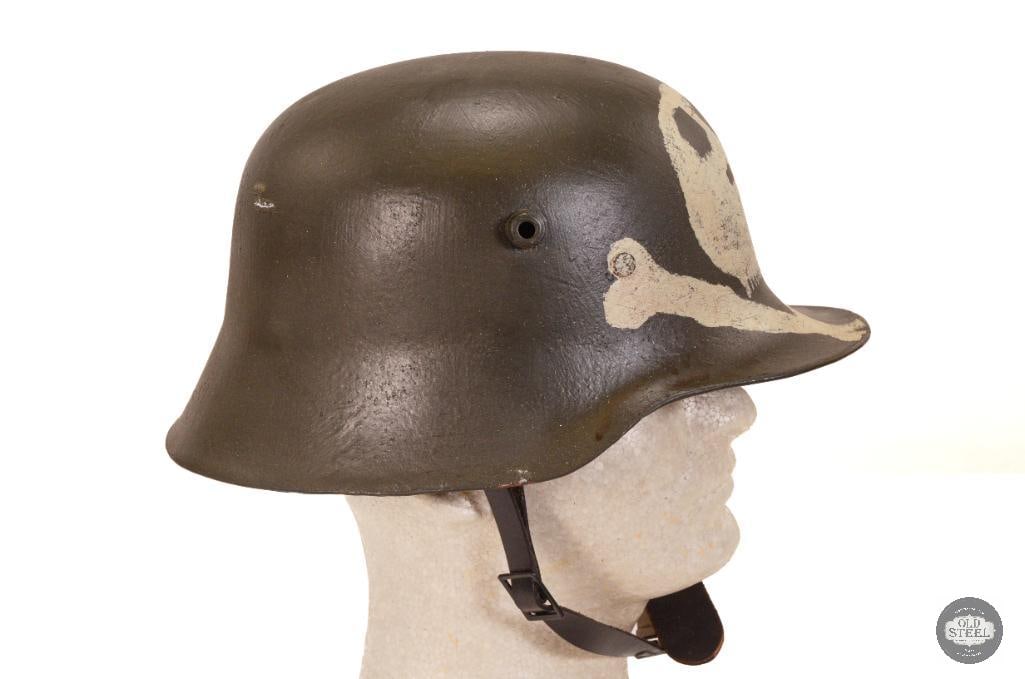 WWI German M16 Stahlhelm Totenkopf Paint - Refurbished Helmet - 2