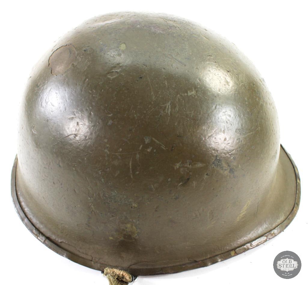 Vietnam Era U.S. M1 Steel Helmet W/ Reversible Mitchell Pattern Helmet Cover - 12