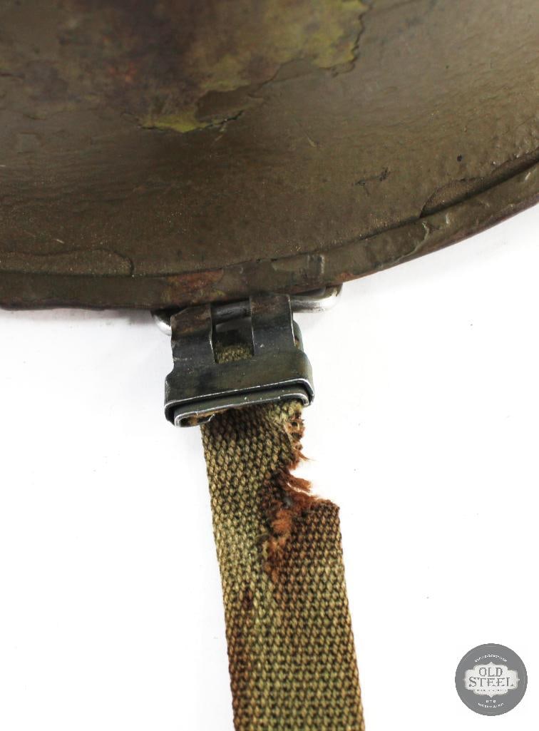 Vietnam Era U.S. M1 Steel Helmet W/ Reversible Mitchell Pattern Helmet Cover - 16