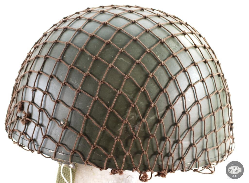 Original WW2 British MKII Airborne Troops Helmet W/ Netting - 3