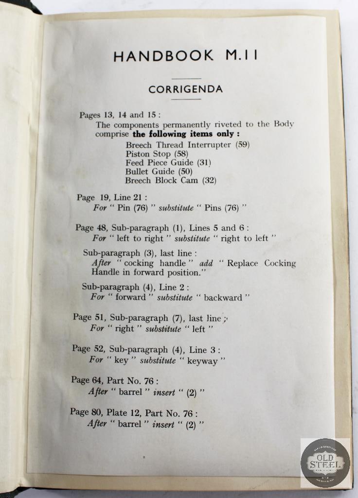 Original M.II Handbook of the .303 Inch Vickers-Berthier Machine Gun Mark I - 2