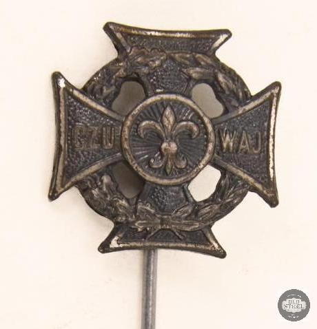 Polish Scouting Cross Stick Pin: Polish Scouting Cross stick pin. THIS ITEM IS AS PICTURED WITH NO FURTHER ATTACHMENTS. ALL SALES ARE FINAL. PLEASE REFER TO THE AUCTION DESCRIPTION, L