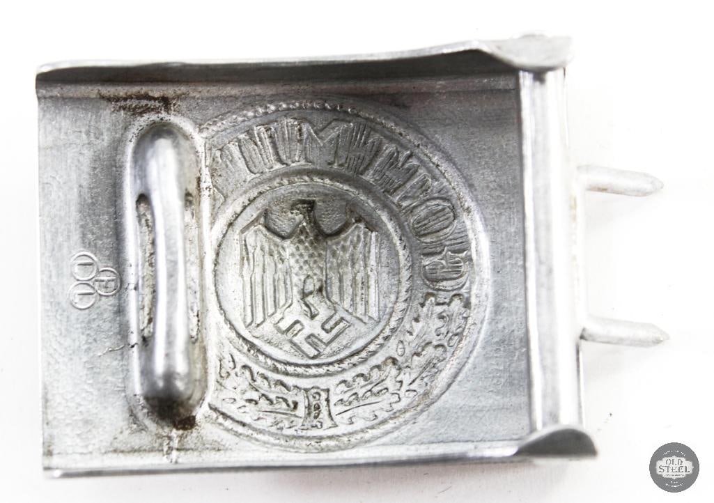 Original German Wehrmacht Heer Gott Mit Uns Belt Buckle WWII - 2