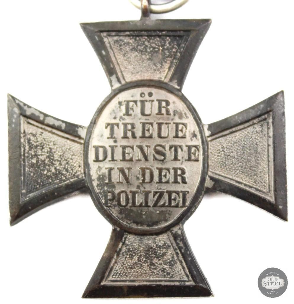 Original German Police Long Service Award Medal - 18 Year Service - WWII - 3
