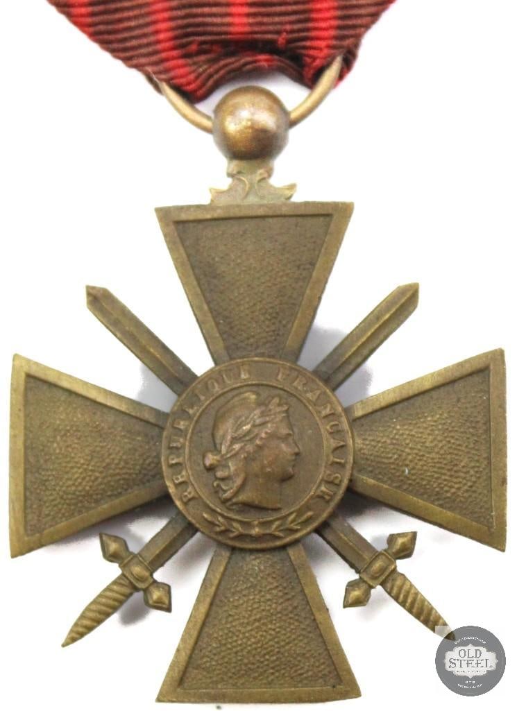 Original French Croix De Guerre 1914-1917 with Star Medal - WWI - 3