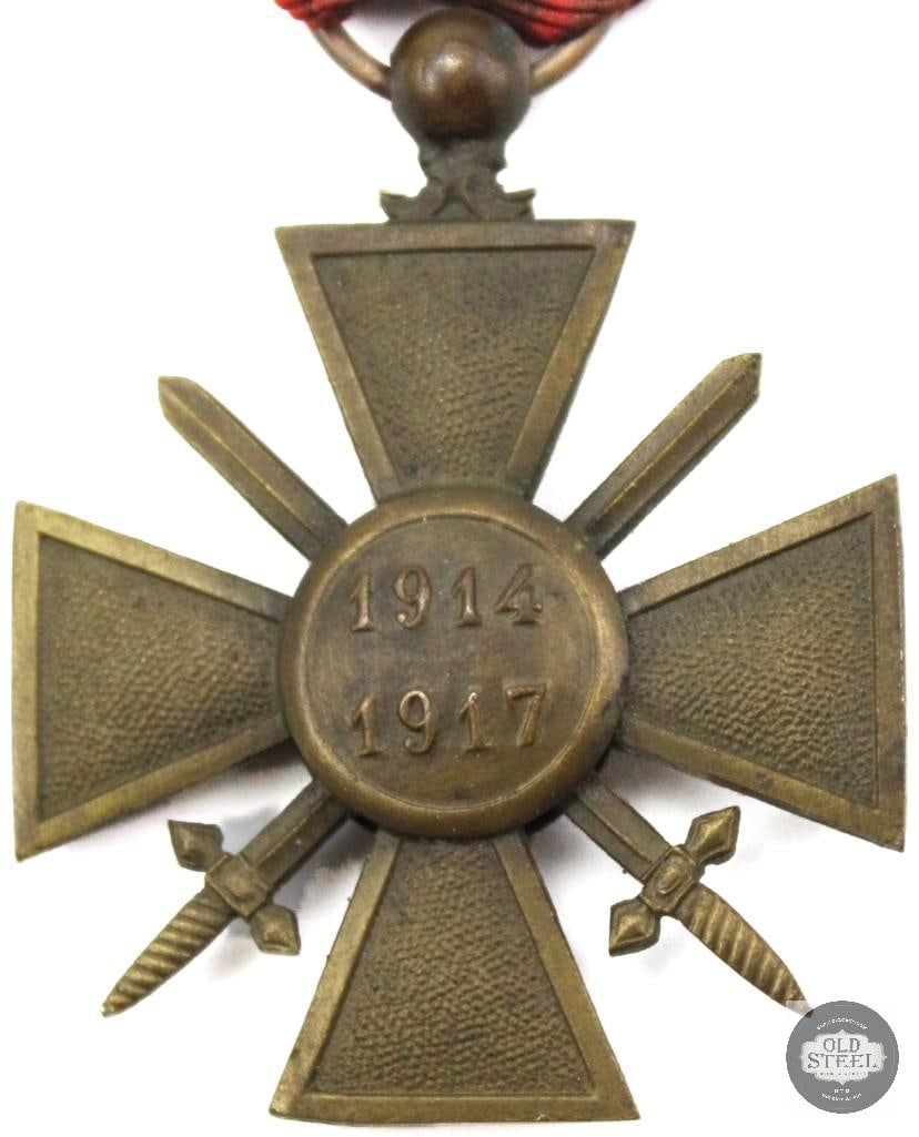 Original French Croix De Guerre 1914-1917 with Star Medal - WWI - 5