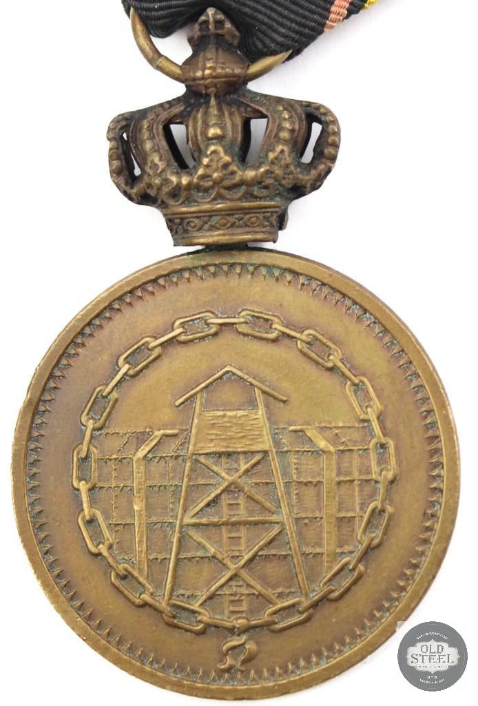 Original Belgian POW Medal with 5-Bar Device - WWII - 5
