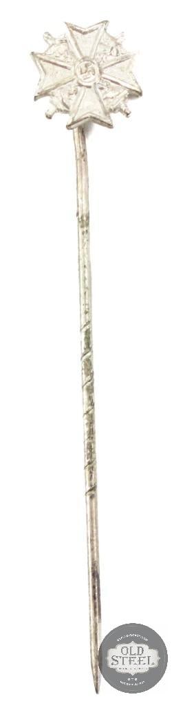 Original German Spanish Cross Silver Stick Pin - 2