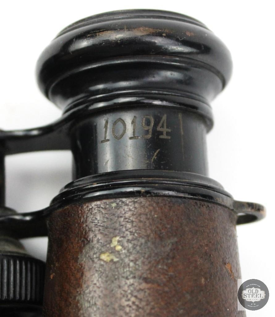 Antique French Brass/Leather Binoculars - 3