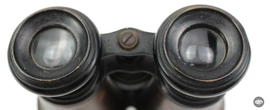 Antique French Brass/Leather Binoculars - 4