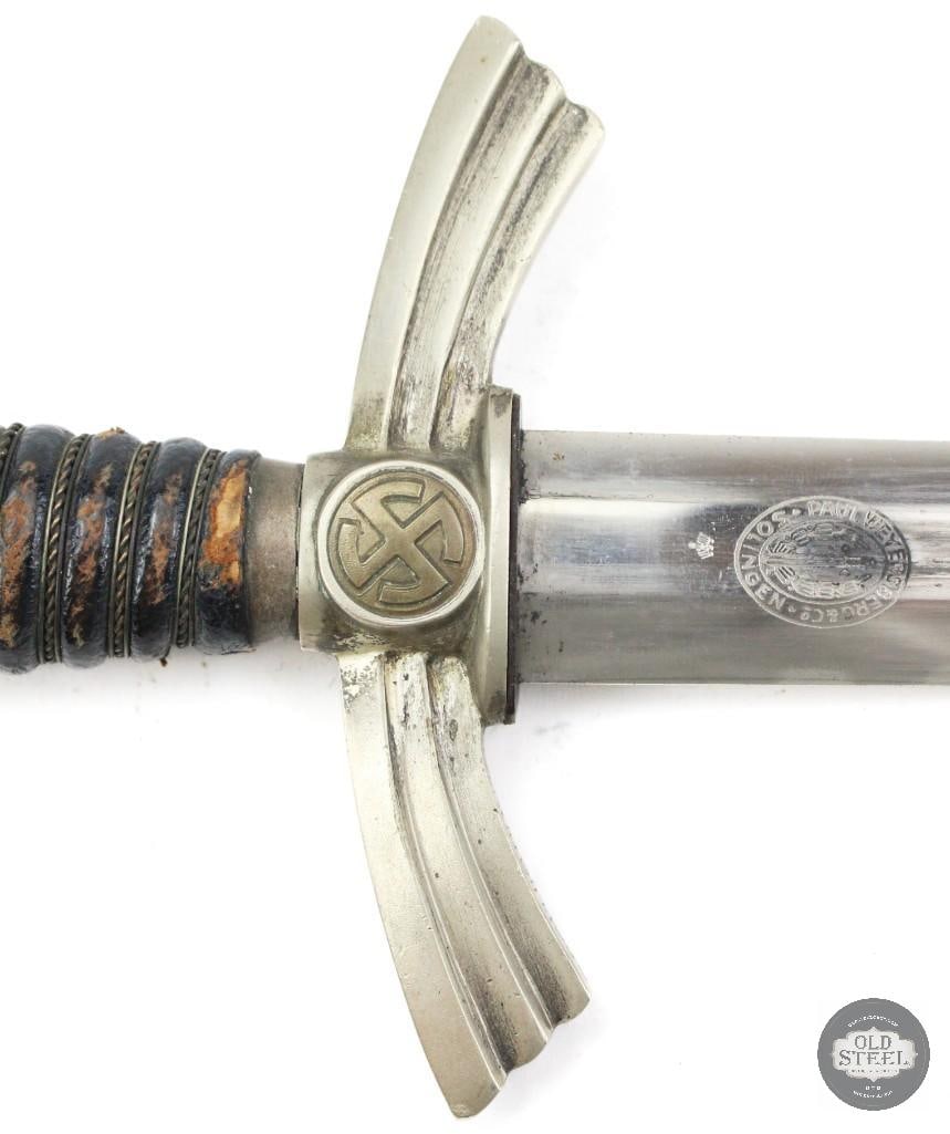 Luftwaffe 1st Pattern Dagger with Scabbard and Hanger - Germany WWII - 13