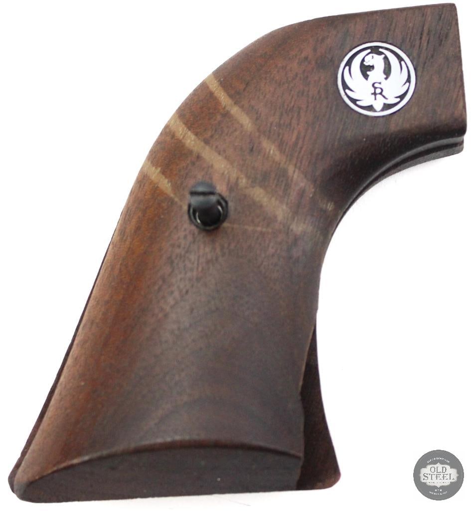 Ruger Single Action Revolver Grip Panels: Ruger Single Action Revolver Grip Panels. Right side panel missing bottom front corner. THIS ITEM IS AS PICTURED WITH NO FURTHER ATTACHMENTS. ALL SALES ARE FINAL. PLEASE REFER TO THE