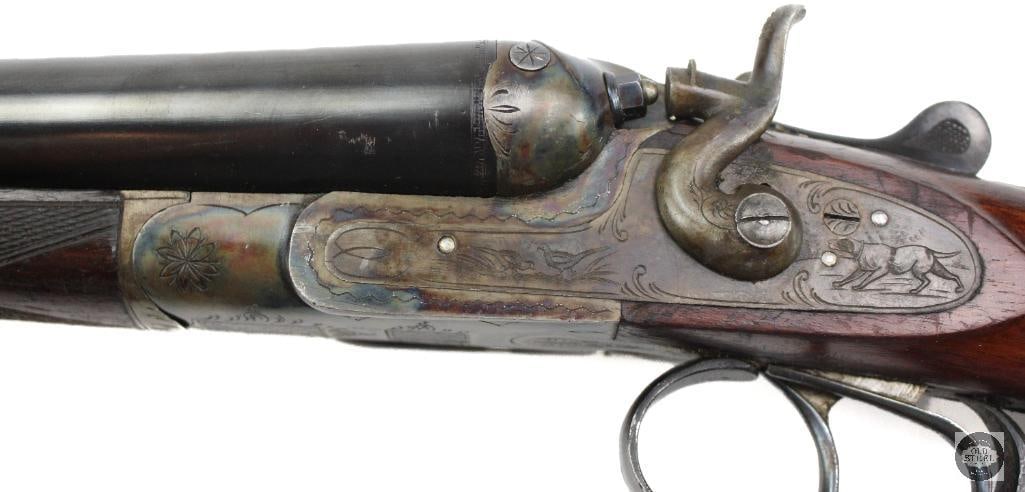 Belgian Side By Side Shotgun External Hammer 12 Ga FIREARM - 13