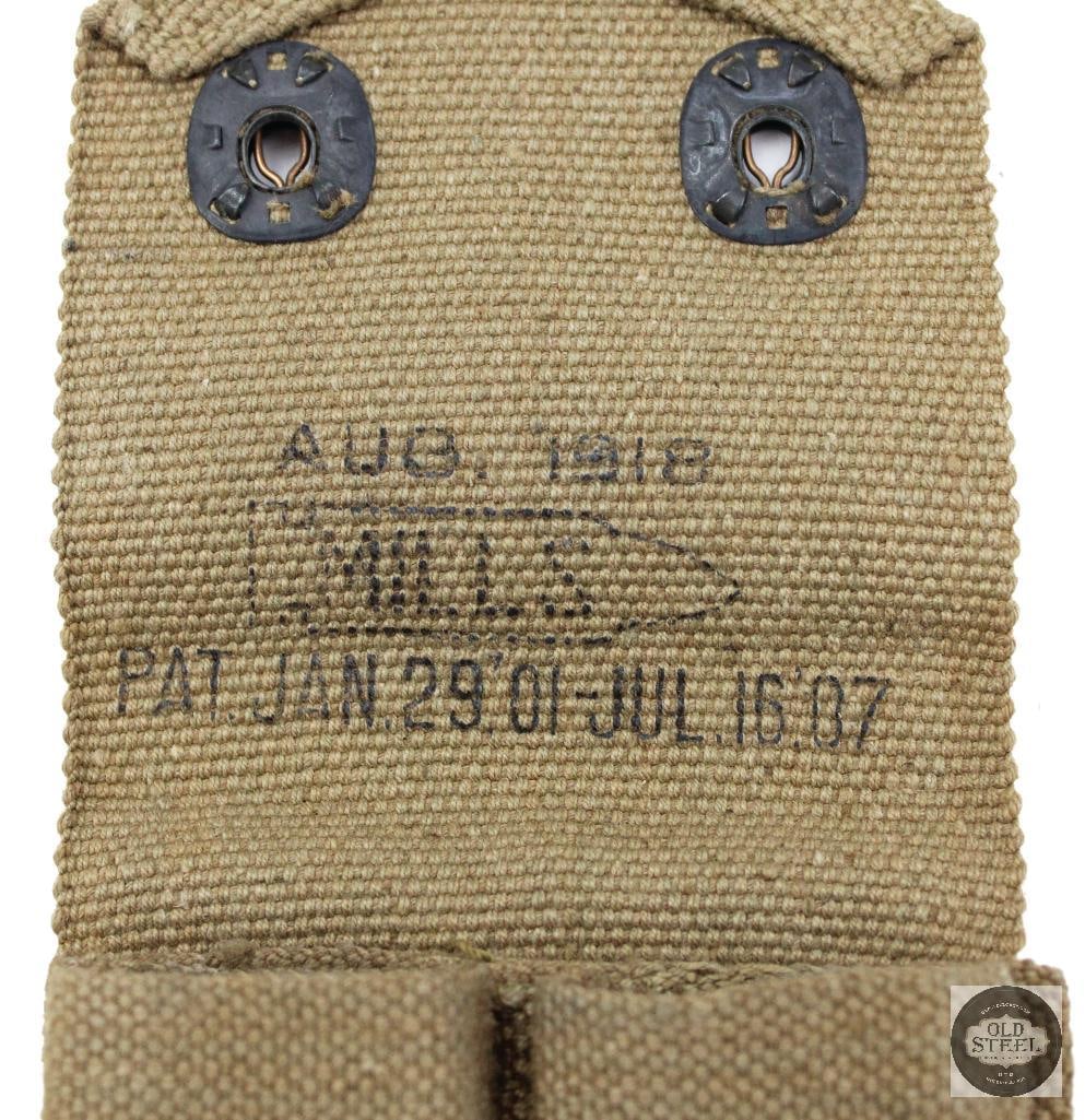 Mills 1911 Magazine Pouch with 2 Magazines - WWI US 1918 - 6