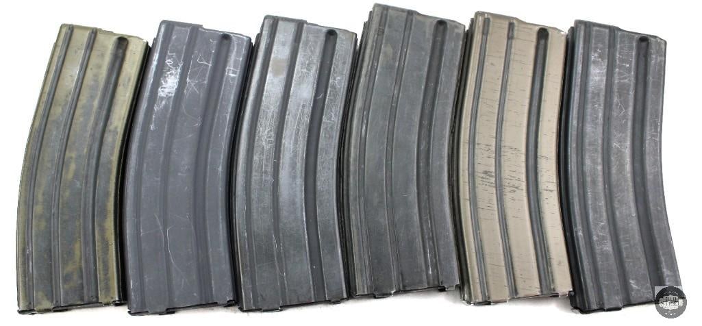 Lot of 6 USGI 30rd Magazines - AR15/M16/M4: Lot of 6 USGI 30rd Magazines - AR15/M16/M4 THIS ITEM IS AS PICTURED WITH NO FURTHER ATTACHMENTS. ALL SALES ARE FINAL. PLEASE REFER TO THE AUCTION DESCRIPTION, LOT #1 DESCRIPTION AND TERMS