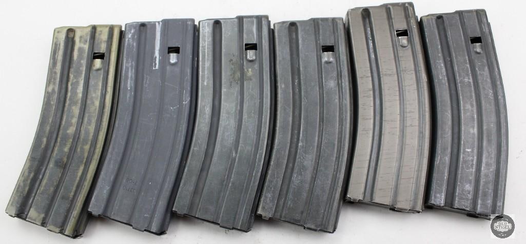 Lot of 6 USGI 30rd Magazines - AR15/M16/M4 - 2