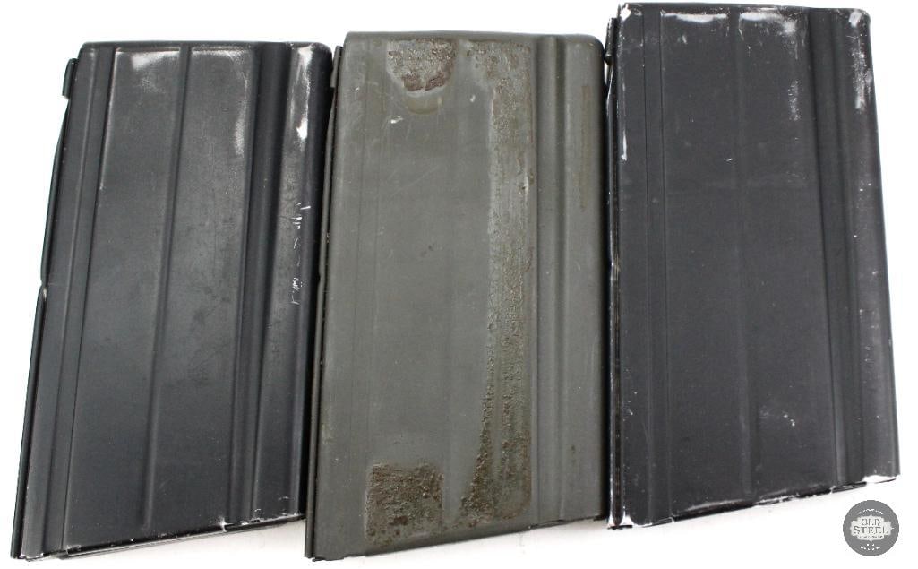 Lot of 3 FAL Metric Pattern Magazines and 2 Loaders - 2 Aluminum 1 Steel - 3