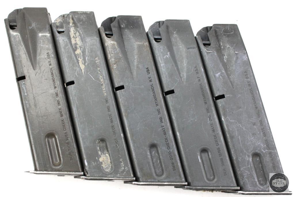 Lot of 5 USGI M9 Magazines by Check Mate Industries - 2
