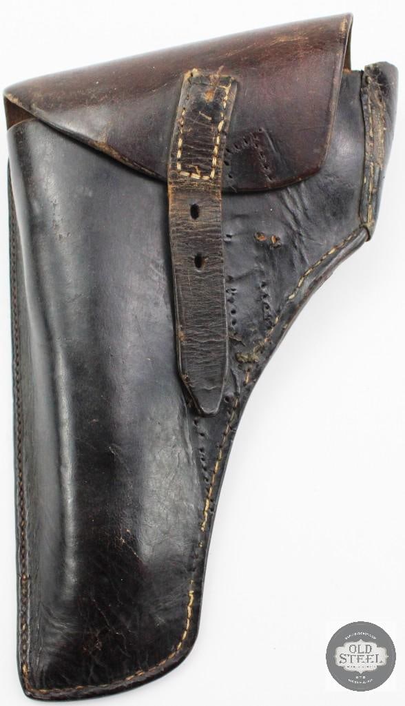 Left Handed Modified German Leather Holster - L.Erselius Leipzig (1 of 6)