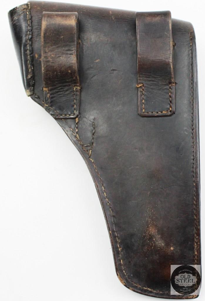 Left Handed Modified German Leather Holster - L.Erselius Leipzig - 2