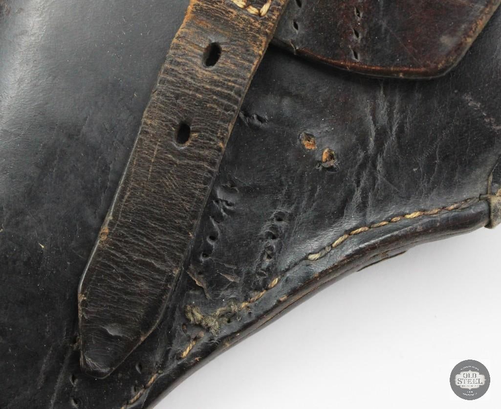 Left Handed Modified German Leather Holster - L.Erselius Leipzig - 3