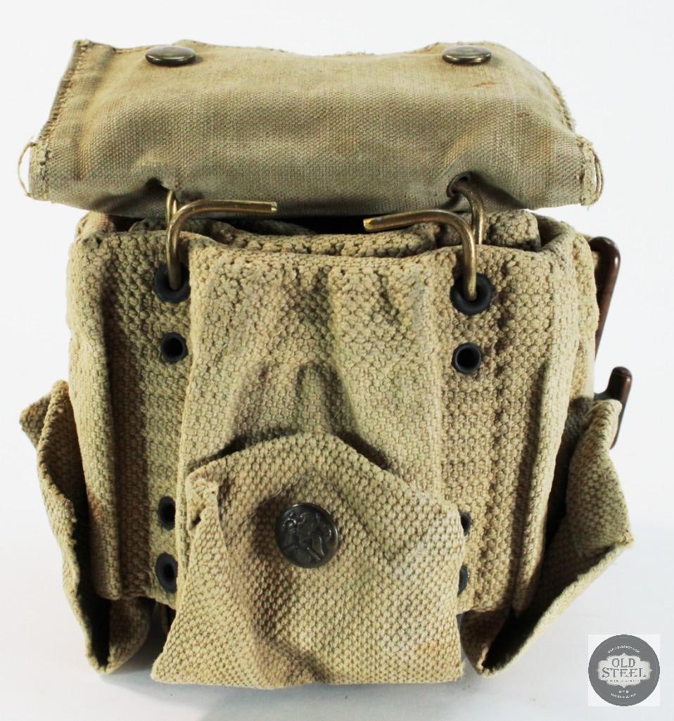Original U.S. WW1 Era Stripper Clip Belt & First Aid Pouch - 2