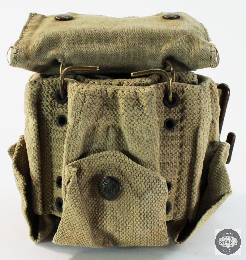 Original U.S. WW1 Era Stripper Clip Belt & First Aid Pouch - 3