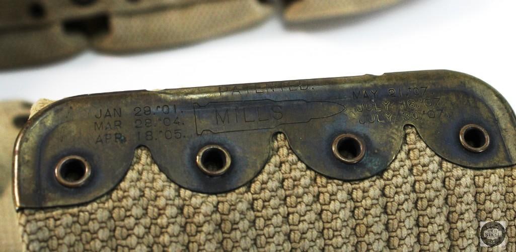 Original U.S. WW1 Era Stripper Clip Belt & First Aid Pouch - 5