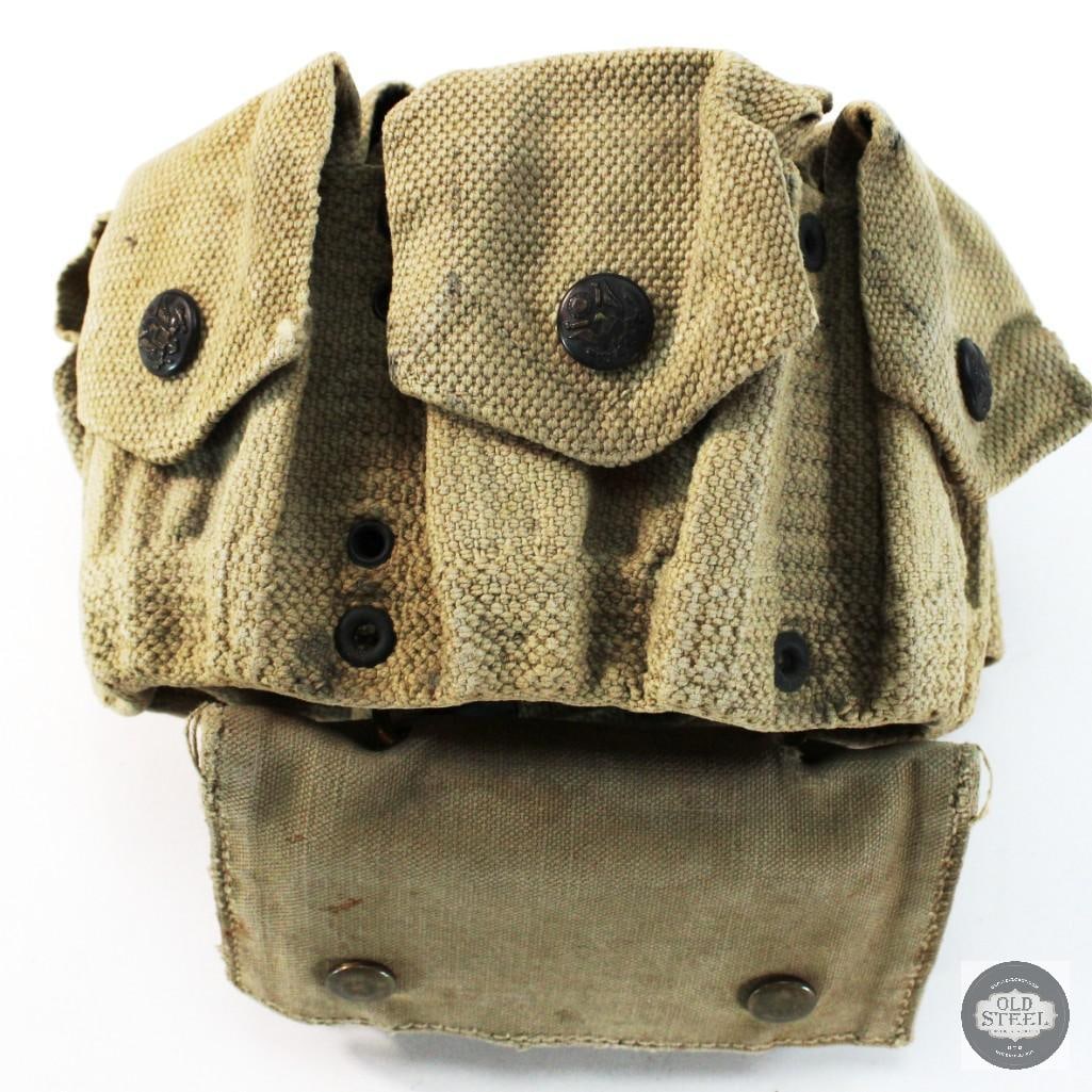 Original U.S. WW1 Era Stripper Clip Belt & First Aid Pouch - 8