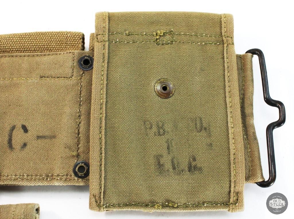 Original WW2 Era U.S. M1 Garand Belt W/ First Aid Pouch - 3