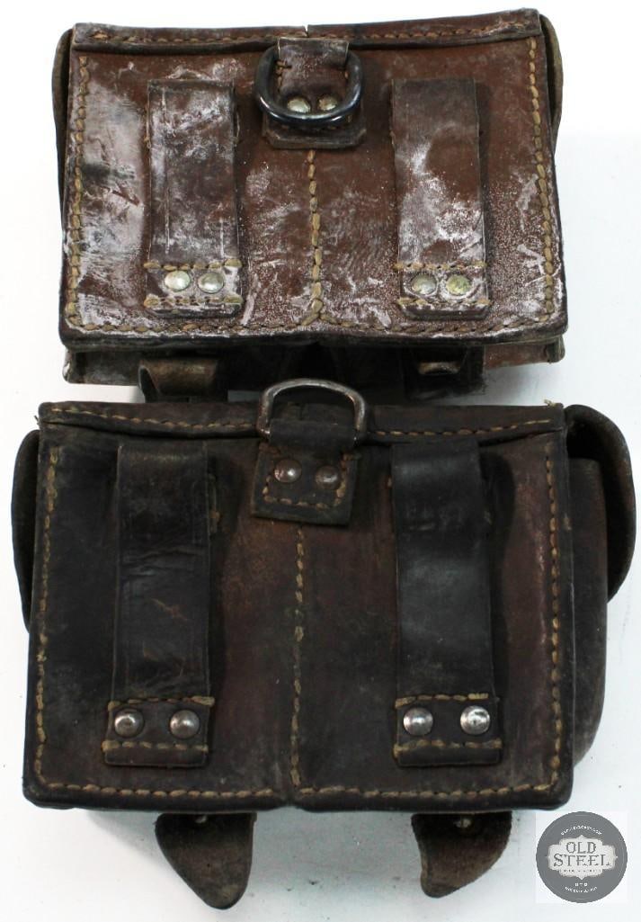 Lot of 2 Original Mauser Leather Stripper Clip Pouches - 3