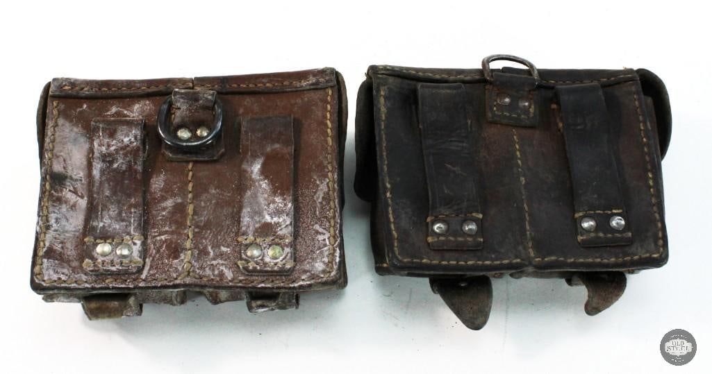 Lot of 2 Original Mauser Leather Stripper Clip Pouches - 4