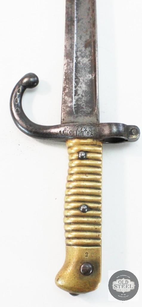 French M1868 Yataghan Sword Bayonet and Scabbard - Mfg 1869 - 3