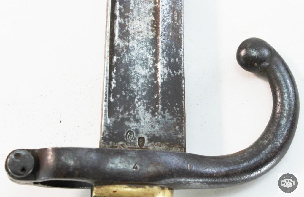 French M1868 Yataghan Sword Bayonet and Scabbard - Mfg 1869 - 4