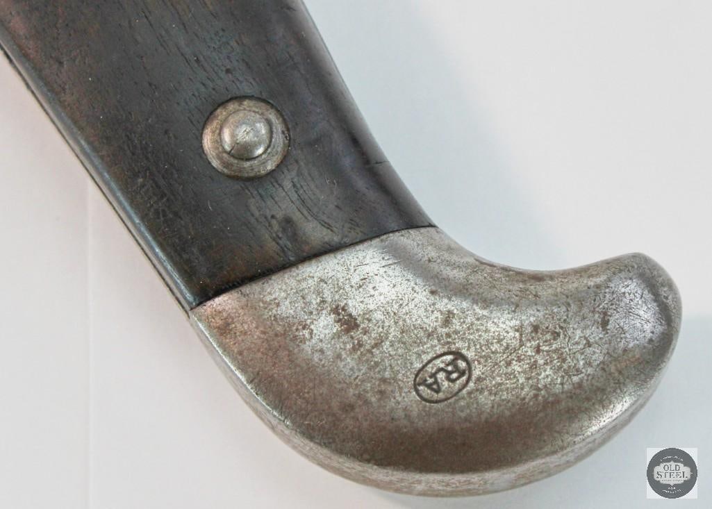 Argentine M1909 Artillery Short Sword Bolo Knife with Scabbard and Frog - 5