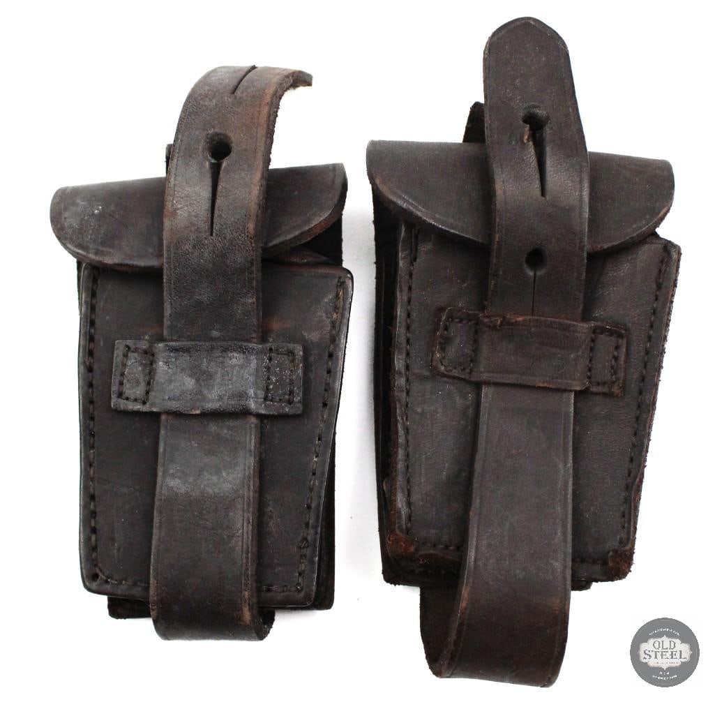 Argentine Mauser 1909 Ammo Pouches: Argentine Mauser 1909 Ammo Pouches THIS ITEM IS AS PICTURED WITH NO FURTHER ATTACHMENTS. ALL SALES ARE FINAL. PLEASE REFER TO THE AUCTION DESCRIPTION, LOT #1 DESCRIPTION AND TERMS OF SALE